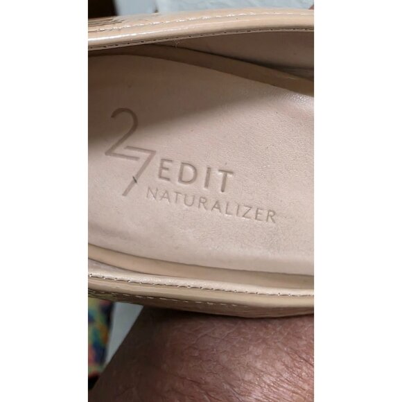 27 Edit Naturalizer Women's Beige Patent Leather Block Heel Pumps Size 9.5M - Picture 9 of 9